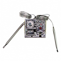 Термостат регулируемый защитный для водонагревателя Ariston, Thermex 150, 200, 300л 16А/20A до 70&deg;С/90&deg;С два капилляра, трехфазный, 100390