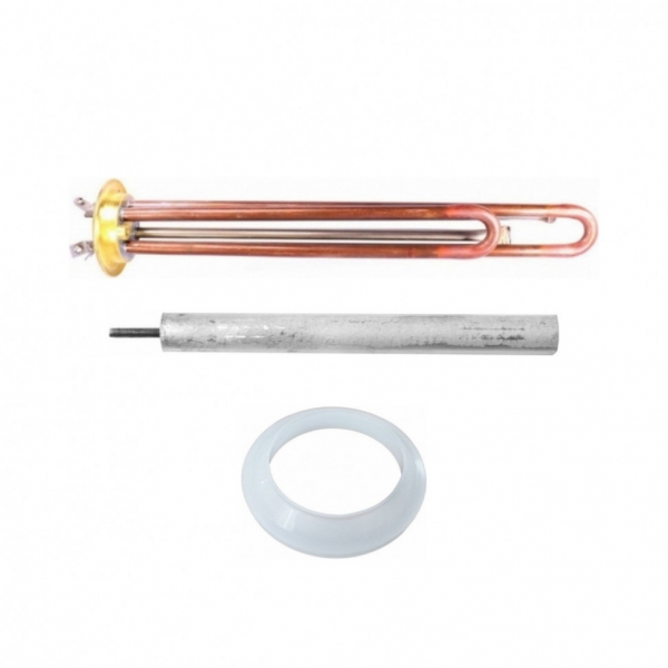 Комплект ТЭН 2кВт (2000Вт) RF для водонагревателя Thermex, Garanterm, Electrolux EWH клеммы под винт + прокладка + анод, 50854K