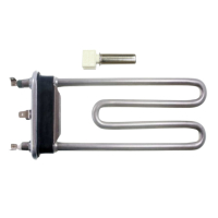 Комплект ТЭН 1700 W для стиральной машины Ariston, Indesit WIUN WISL, L169 мм + термостат, 46054Д