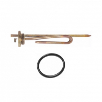 Комплект ТЭН 1,6кВт (1600Вт) RCT, резьбовой 42мм для Bosch, Real, Gorenje, трубка под термостат D10 + прокладка, 182408K